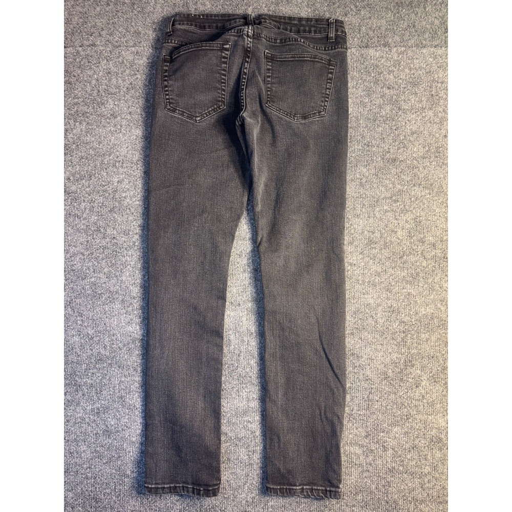 FOREVER 21 Skinny Jeans Mens 30/30 Black Denim Slim Fit Mid Rise Comfort Stretch